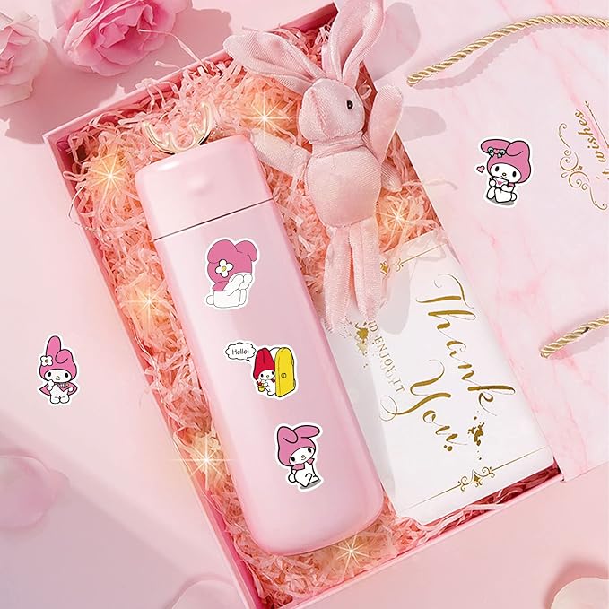 My Melody Party Decorations - Birthday Party Supplies Includes Banner, Cake Topper, 12 Cupcake Toppers, 18 Balloons, 50 My Melody Stickers