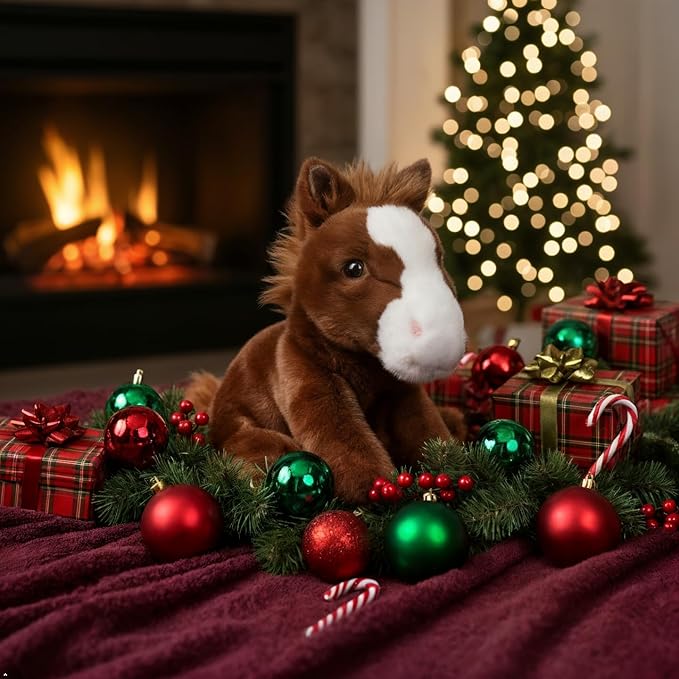 The Petting Zoo Floppy Horse Stuffed Animal Plushie, Gifts for Kids, Wild Onez Wildlife Animals, Horse Plush Toy 8 inches (Pack of 2)