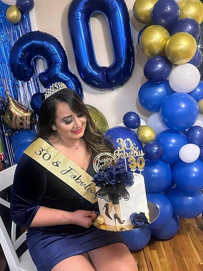 Number 0 Balloons 40 Inch Navy Blue Numbers Balloons for 10 20 30 40 50 60 Numbers Balloon Birthday Decorations Event