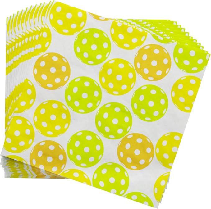 Blue Orchards Pickleball Party Plates and Napkins (52 Pieces for 16 Guests) - Pickleball Party Decorations Sports Themed Birthday Baby Shower Disposable paper Plates and Napkins