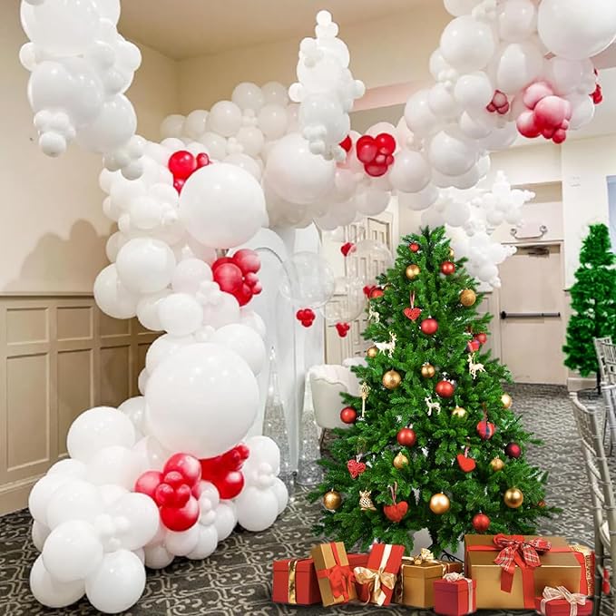 134Pcs White Balloons Different Sizes 5 10 12 18 Inch White Balloon Garland Arch Kit, Latex Balloons for Birthday Wedding Baby Shower Party Decorations.