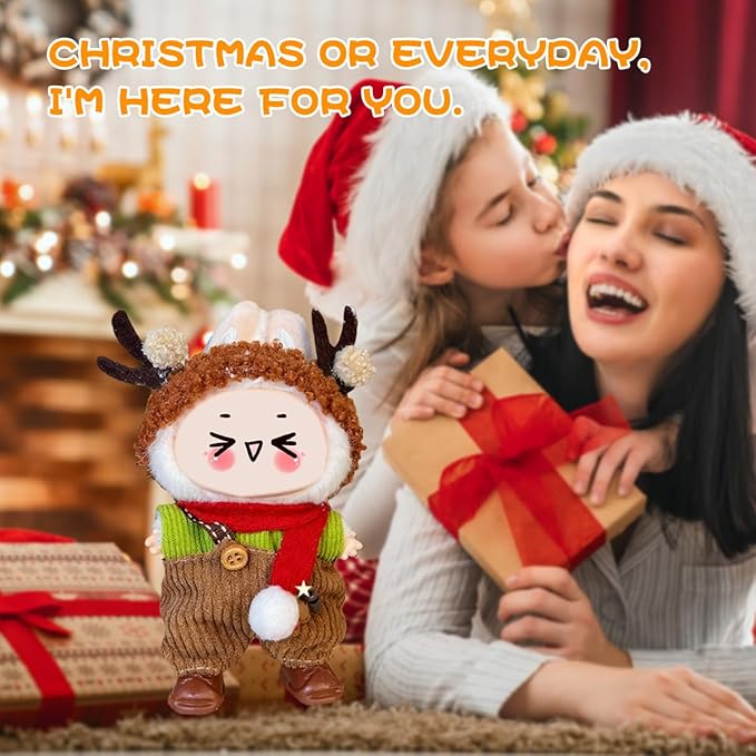 5 Complete Style Clothes Sets for 17cm Dolls - Hat & Overalls Dress Up Outfit for 17cm 15cm Dolls,Designer Outfits Bundle with Luxury/Cute/Sporty Themes, Gift for Doll Lovers (Christmas, 17cm/15cm)
