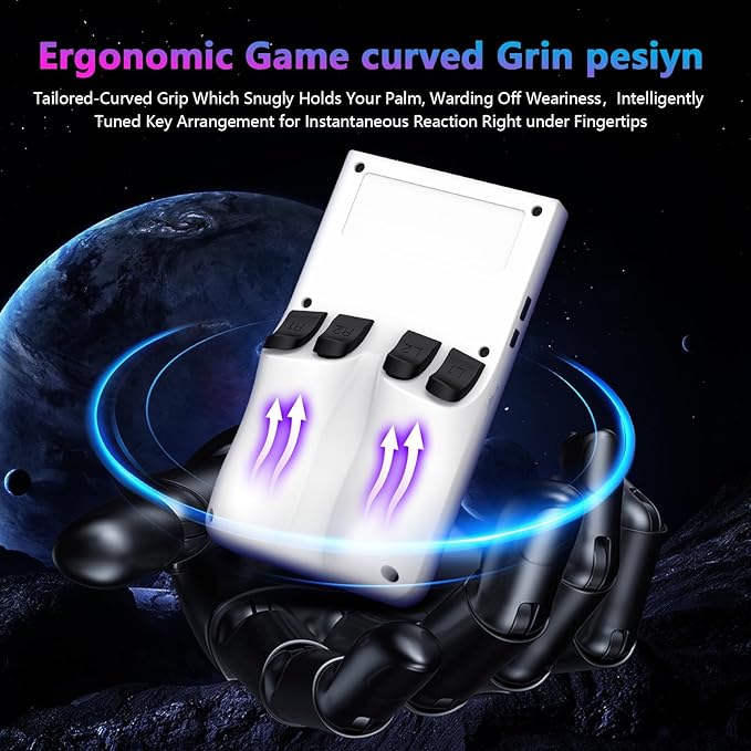R36MAX Retro Handheld Game Console, 4.0 Inch 720x720 IPS Screen, 128GB Built-in 22000+ Classic Game, Portable Hand Held Open Source Linux System, 4000mAh Battery Retro Gaming Console(White 128GB)