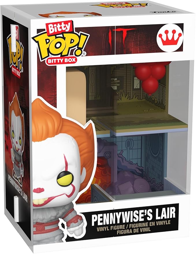 Funko Bitty Pop! Bitty Boxes: IT - Funhouse Playset with 2 0.9 Inch (2.2 Cm) Tiny Mini Figures - Collectable Display Case with Interior Scene and Storage - Gift Idea - Official Merchandise