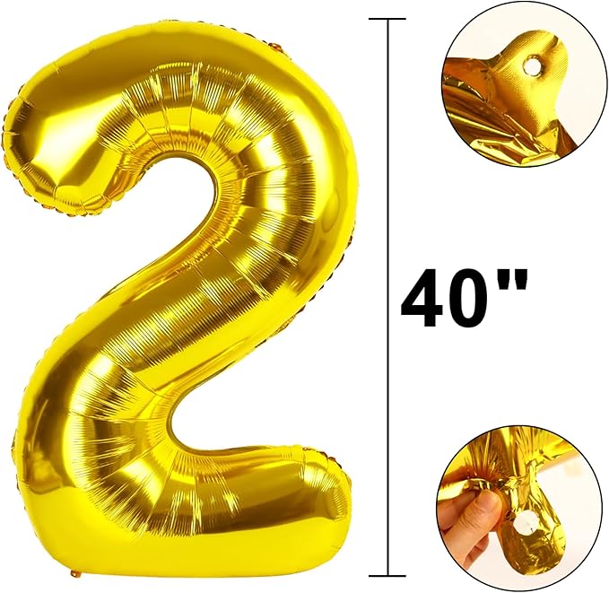 40 Inch Gold Balloon Number 24 Balloon,Jumbo Mylar Foil Helium Balloon for 24 Birthday Digital Balloons for Birthday Party,Wedding Anniversary Party Decorations
