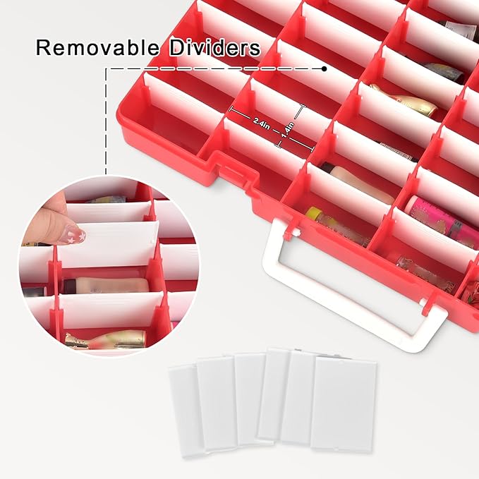 Case Compatible with 5 Surprise for Mini Brands Toys Series 1-4 Mystery Capsule Storage, for Mini Mart Collection Organizer for Collectibles(Case Only) (Red-White)