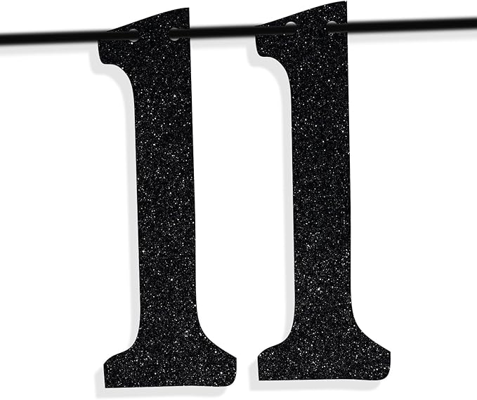 Black Glitter Look at You Turning 11 & Sh*t Banner, Happy 11th Birthday/Level 11 Unlocked/Cheers to 11 Years, Funny 11th Birthday Party Decorations Supplies
