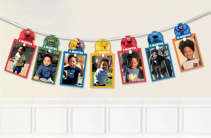 Vibrant Everyday Sesame Street Photo Banner - 12' (1 Pc.) - Durable & Eye-Catching Design - Perfect Party Decor for Kids’ Celebrations