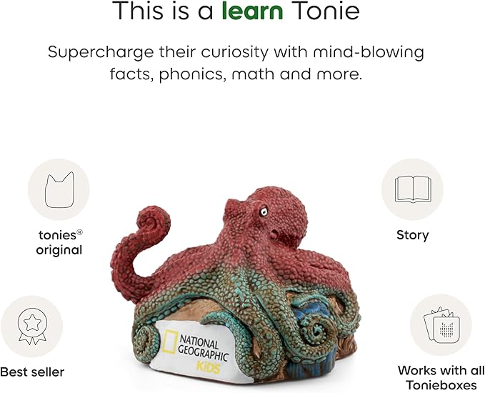 Tonies National Geographic Kids Octopus Audio Toy Figurine