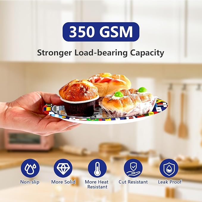96Pcs Hispanic Heritage Month Decorations Latin America Countries String Flags Plates and Napkins Countries Flags Themed Tableware Favors for Latin Cultural Sports Events Party Supplies Serves 24