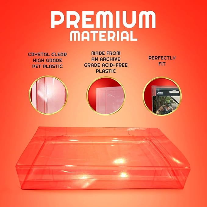 EVORETRO PET Display Case Protector Compatible for GI Joe 6 Inch Action Figure Classified Series Windowless Box - 0.40MM Thick Protective Clear Case for GI Joe Action Figures Windowless Box (10 Pack)