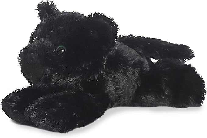 Aurora® Adorable Mini Flopsie™ Onyx™ Stuffed Animal - Mini Companions Ready for Playful Adventures - for Kids All Ages, Toddlers, Adults, and Families - Black 8 Inches
