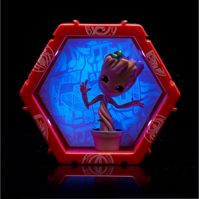 Wow! PODS Marvel Avengers Collection - Potted Groot | Superhero Light-Up Bobble-Head Figure | Official Marvel Collectable Toys & Gifts | Number 205 in Series, Beige, 4 inches