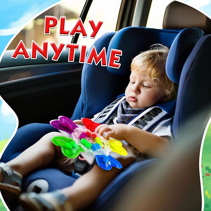Color Sorting Sensory Toys, Fine Motor Skills Games for Toddlers, Montessori Preschool Outdoor Travel Learning Toys, for 3-5 Year Old Boys and Girls
