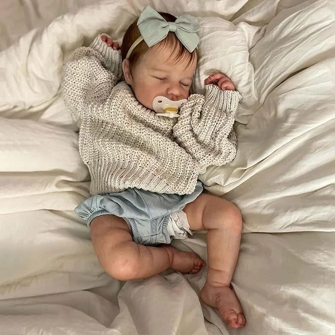 Anano Full Silicone Baby Doll 20 Inch Reborn Baby Dolls Silicone Full Body, Realistic Babys Doll Newborn Girl, Real Life Babys Dolls Posable Anatomically Correct Reborn Babies