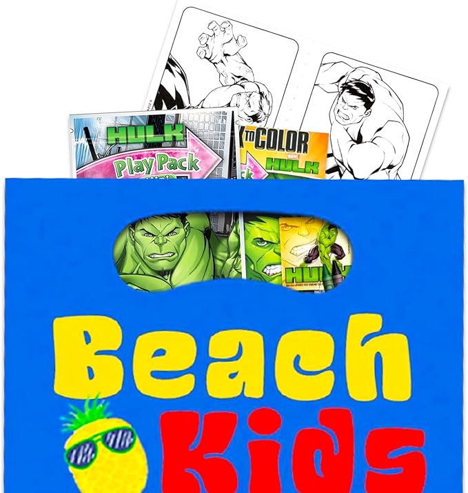 Marvel Incredible Hulk Mini Party Favors Set for Kids - Bundle with 24 Mini Incredible Hulk Grab n Go Play Packs with Coloring Pages, Stickers and More (Avengers Birthday Party Supplies)