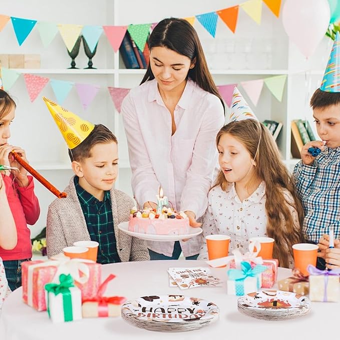 96 Pcs S'Mores Camping Birthday Party Decorations It's S'more Fun to Be One Plates and Napkins Disposable First Birthday Tableware Set for Kid Camper Bonfire Camping Theme 1st Party Supplies Serves 24