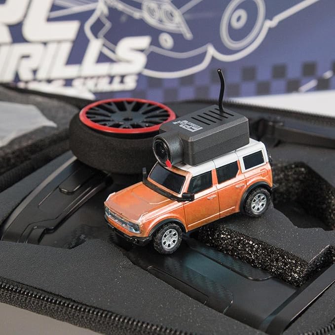 WL 6405-C 1/64 FPV RC Car, Full Proportional Mini Remote Control Car with APP Auto-Pairing, WiFi Module Control, Camera - Includes Storage Case ＆ Tow Trailers (RTR Version)
