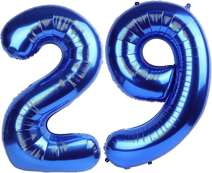40 Inch Navy blue Number 29 Digital Balloon,Jumbo Mylar Foil Helium Balloon for 29 Balloons for Birthday Party,Wedding Anniversary Party Decorations