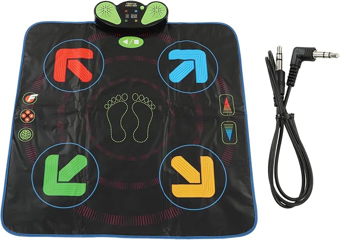 Dance Game Pad,Electric Music Dance Pad Adjustable 3 Game Modes Arrowhead Electronic Foldable Dance Pad Dancer Blanket for Children Kids
