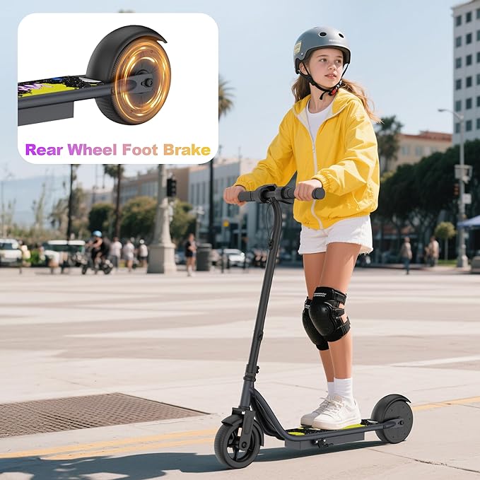 VOLPAM Electric Scooter, 350W/500W Powerful Motor, 8.5"/10" Solid Tires, 19/21Mph, 28/23/21/16 Miles Max Range, Dual Braking
