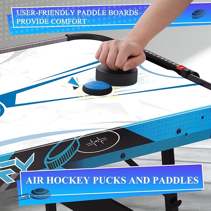 Air Hockey Pushers and Air Hockey Pucks, Indoor Games Goal Handles Paddles Replacement Accessories Set for Game Tables Equipment