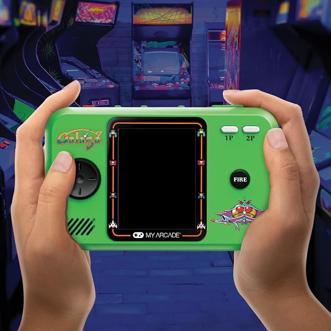 My Arcade Galaga/Galaxian Pocket Player Pro: Portable Video Game Console with 2 Games, Retro Gifts, 2.75" Color Display