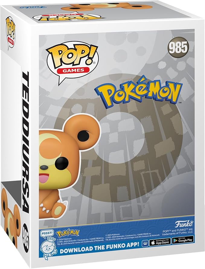 Funko Pop! Games: Pokemon - Teddiursa - Collectible Vinyl Figure - Gift Idea - Official Products - Toys for Children and Adults - Video Games Fans