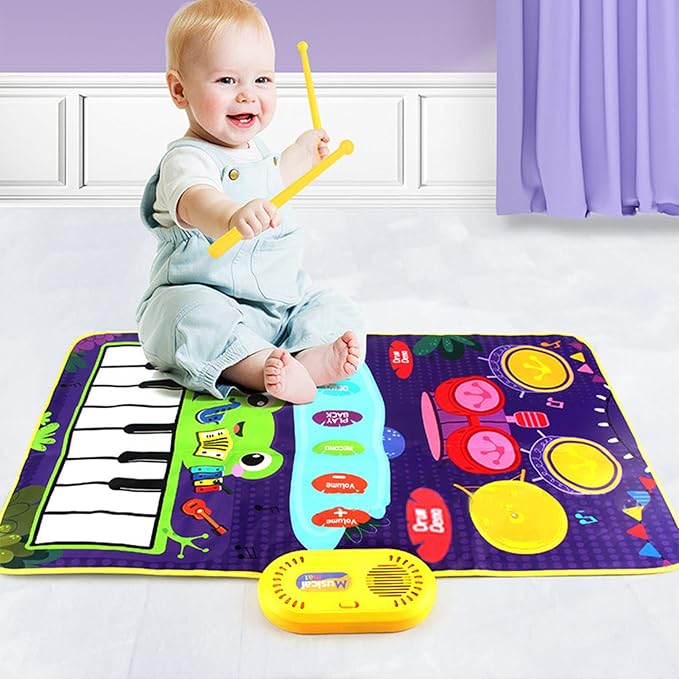 DAN&DRE Children's Music Mat Jazz Drum Dance Blanket Piano Keyboard Touch Mat Music Learning Toy