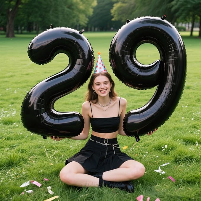 40 Inch Large Black Number 9 Balloons Foil Balloons 19th 39th 49th 59th 69th Giant Number Balloons for Men Women Birthday Party Anniversary Celebration Decorations
