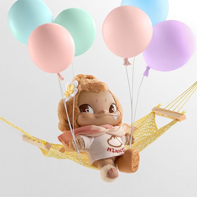 52TOYS NINNIC – Wild & Free Keychain Vinyl Face Plush Doll Collectible Toy- 5.12inch Action Figures with Soft Touch, Movable Joints, Perfect for Home Decor & Gifts