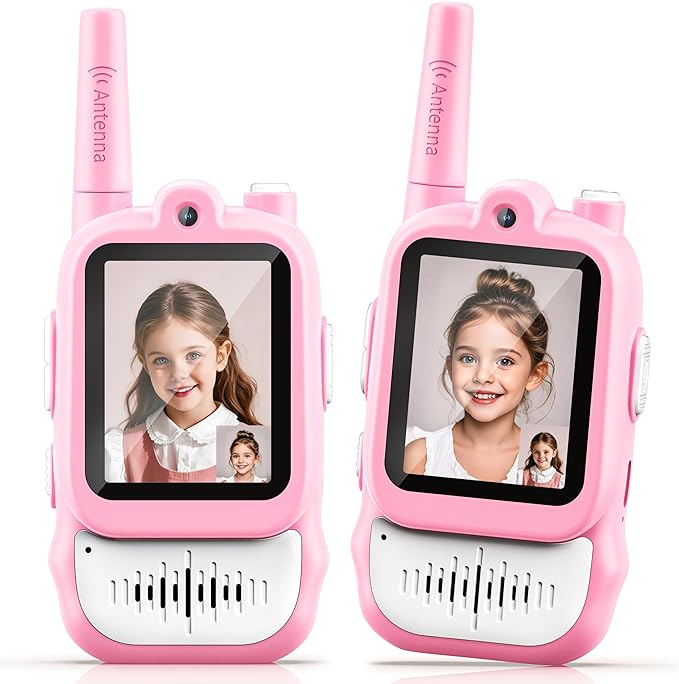 Lapare Kids Video Walkie Talkies, 2-Way Rechargeable Walkie Talkies with Screen, HD Real-time Video Outdoor Toys for Toddlers, for Boys 3 4 5 6 7 8+