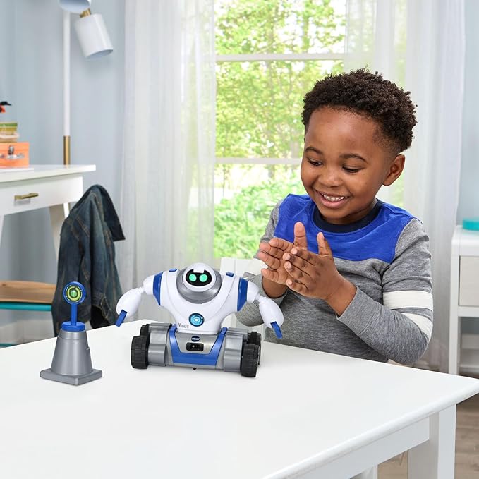 VTech 5-in-1 Make-a-Bot Transformable Robot Toy with Sound Sensor and Obstacle Detector