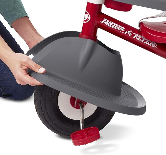 Radio Flyer Ultimate All-Terrain Stroll ’N Trike, Ages 1-5, Convertible 4-in-1 Tricycle, All-Terrain Tires, Parent Push Handle, UV Canopy, Accessories, Safety Harness, Stroller Tricycle for Toddlers