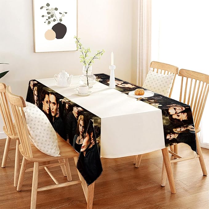2Pcs Saga of Twilight Tablecloth Disposable Tablecover Birthday Party Supplies Napkin Plates for Kid Boy Baby Shower Rectangle Tables 70"X42",2 Pack