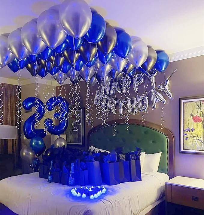 Number 23 Balloons 32 Balloons 40 Inch Navy Blue Decorations for Birthday Party, Engagement, Wedding, Celebrations, Graduations, Photo Shoot