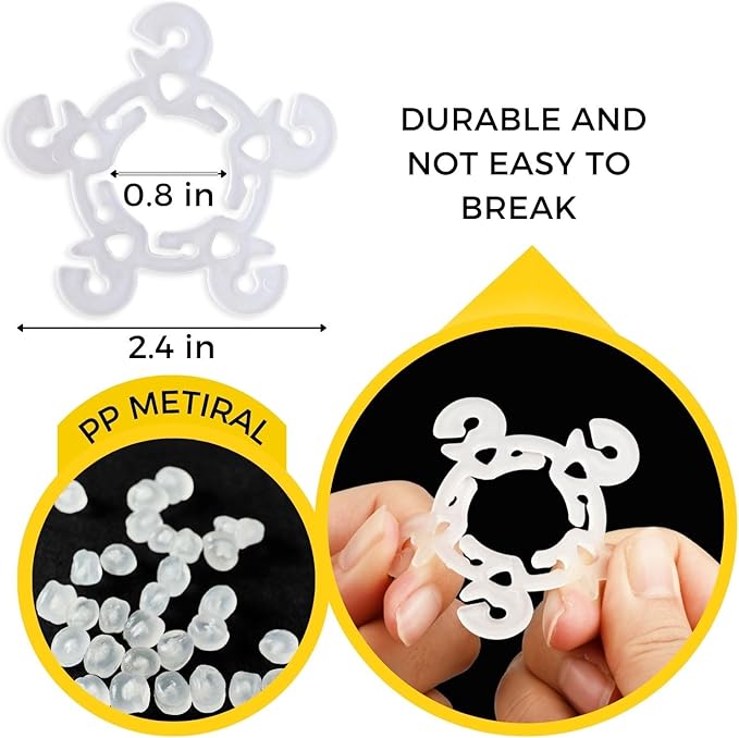 Miliocry 60 PCS Balloon Clips, Balloon Arch Clips, Balloon Connectors Clip Holders for Decor Balloon Arch Column Stand Garland Birthday Wedding Baby Shower Party Decorations