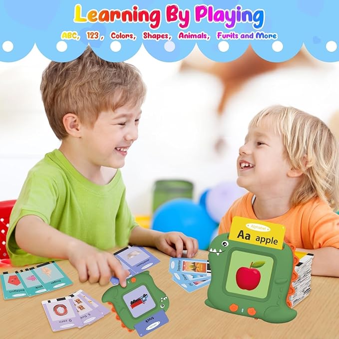 Talking Flash Cards for Toddlers 1 2 3 4 5 Years Old, Pocket Speech Therapy & Autism Sensory Toy with 336 Sight Words, Montessori Educational Learning Device Gift