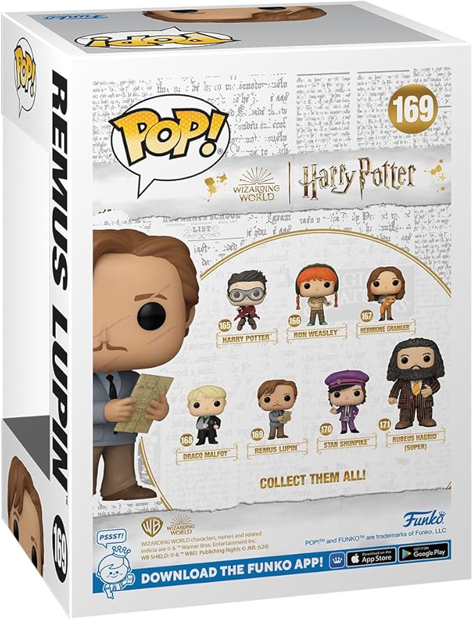 Funko POP! Movies: Harry Potter Prisoner of Azkaban - Remus Lupin with Map - Collectable Vinyl Figure - Gift Idea - Official Merchandise - for Kids & Adults - Movies Fans