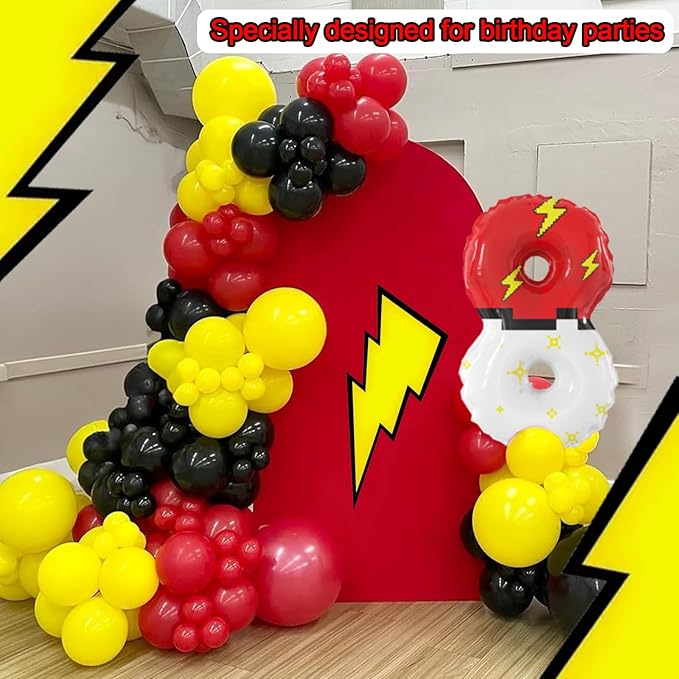 40 Inch Giant Red and White Cartoon Theme Number Foil Balloons - Large Number 8 Balloons Animation for Kids' Birthday Anniversary Party Decorations Supplies (Numbers 0-9 Available)