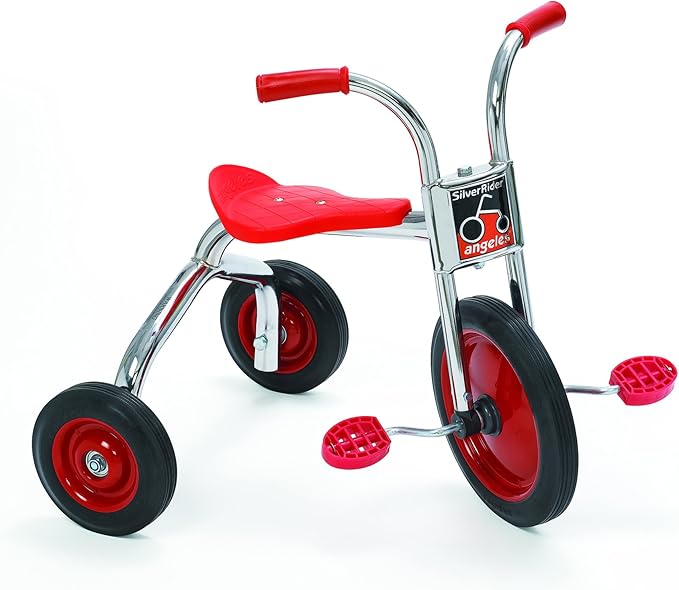 Angeles SilverRider Kids Tricycle, Toddler Tricycle with Solid Airless Rubber Tires, Kids Bike for Preschools and Daycare, Ages 3+, 15.75" Tall Seat