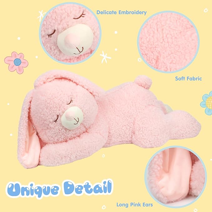 Large 31.5" Bunny Stuffed Animal, Giant Easter Plush Bunny, Jumbo Soft Rabbit Toy Birthday Party Gifts for Kids Girls Boys