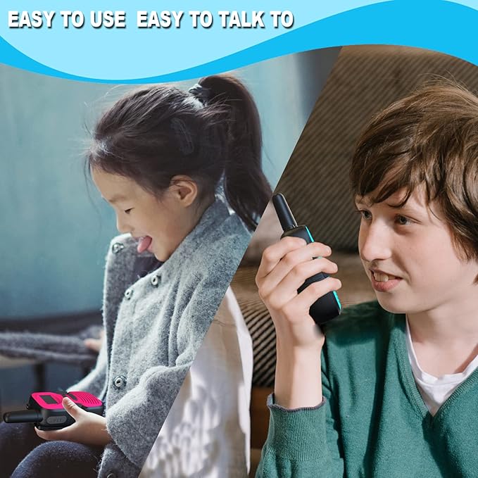 Walkie Talkies for Kids 3Pack Long Range: Toys for Boys Age 8-12 Year Old - Gifts for Girls 6-8 8-10 Walky Talky Children Christmas for Camping Hiking Outdoor Party