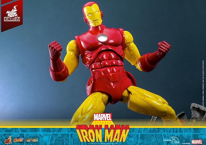 Hot Toys Iron Man Classic Comic Masterpiece CMS014D57 Diecast 1/6 Scale Exclusive, Red