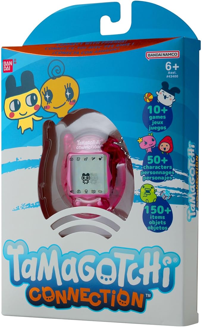TAMAGOTCHI Bandai Electronic Pet Toy Translucent Digital Pink Shell with Infrared Link