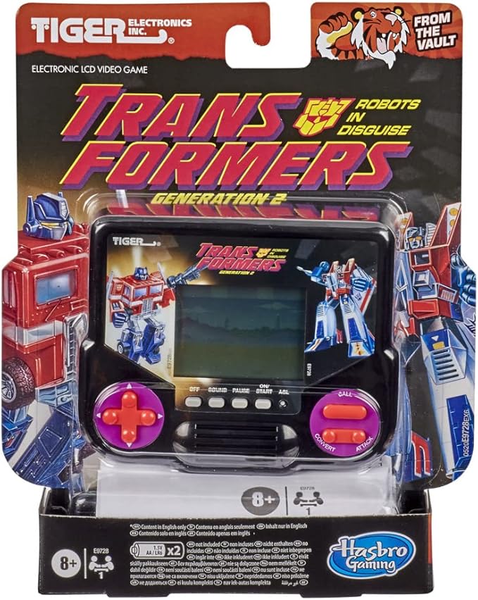 Hasbro Gaming Tiger Electronics Transformers Robots in Disguise Generation 2 Electronic LCD Video Game Retro-Inspired 1 Player Handheld Game Ages 8 and Up