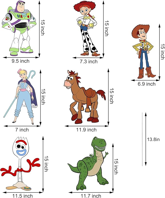 Toy Inspired Story Birthday Party Supplies, 7PCS Yard Signs with Stakes, Outdoor Lawn Party Decor, Toy Inspired Story Party Decorations, Yard Signs for Toy Inspired Story Theme Birthday Party