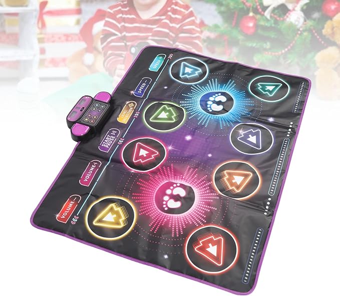 Alomejor Electronic Dance Mat Dual Player Interactive Game Pad for Kids Family Home Parties