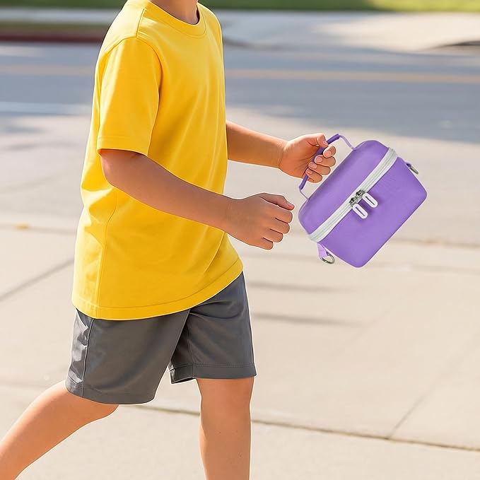 Againmore Case Compatible with Nex Playground Active Play System, Video Game Console Storage Holder Bag with Custom Slots for Device, HDMI Power Cord, Remote Control and Accessories-Purple(Box Only)