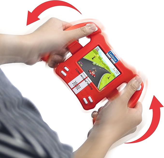 Lexibook, Cyber Arcade Racing, Motion Sensor Console, 30 Racing, Action & Thinking Games, Tilt Control, JL3150, Red